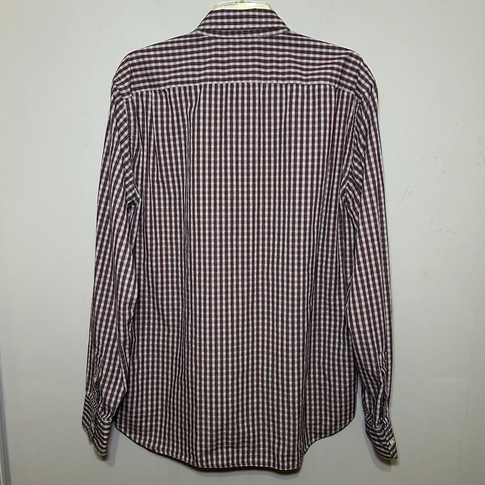 J.Crew Shirtings Tailored Fit Red Green Plaid Casual L/S Button‎ Up Men's Large